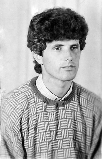 Marinaj as student, after publication of his first news article, 1981